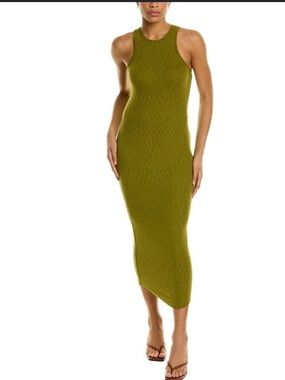 rag & bone Olive Knit Ribbed Midi Dress - NWOT